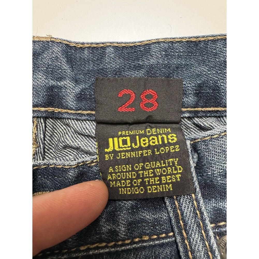 Y2K Vintage JLo Jeans Straight Leg Indigo Denim 2000’s ~ 28 - Picture 5 of 12